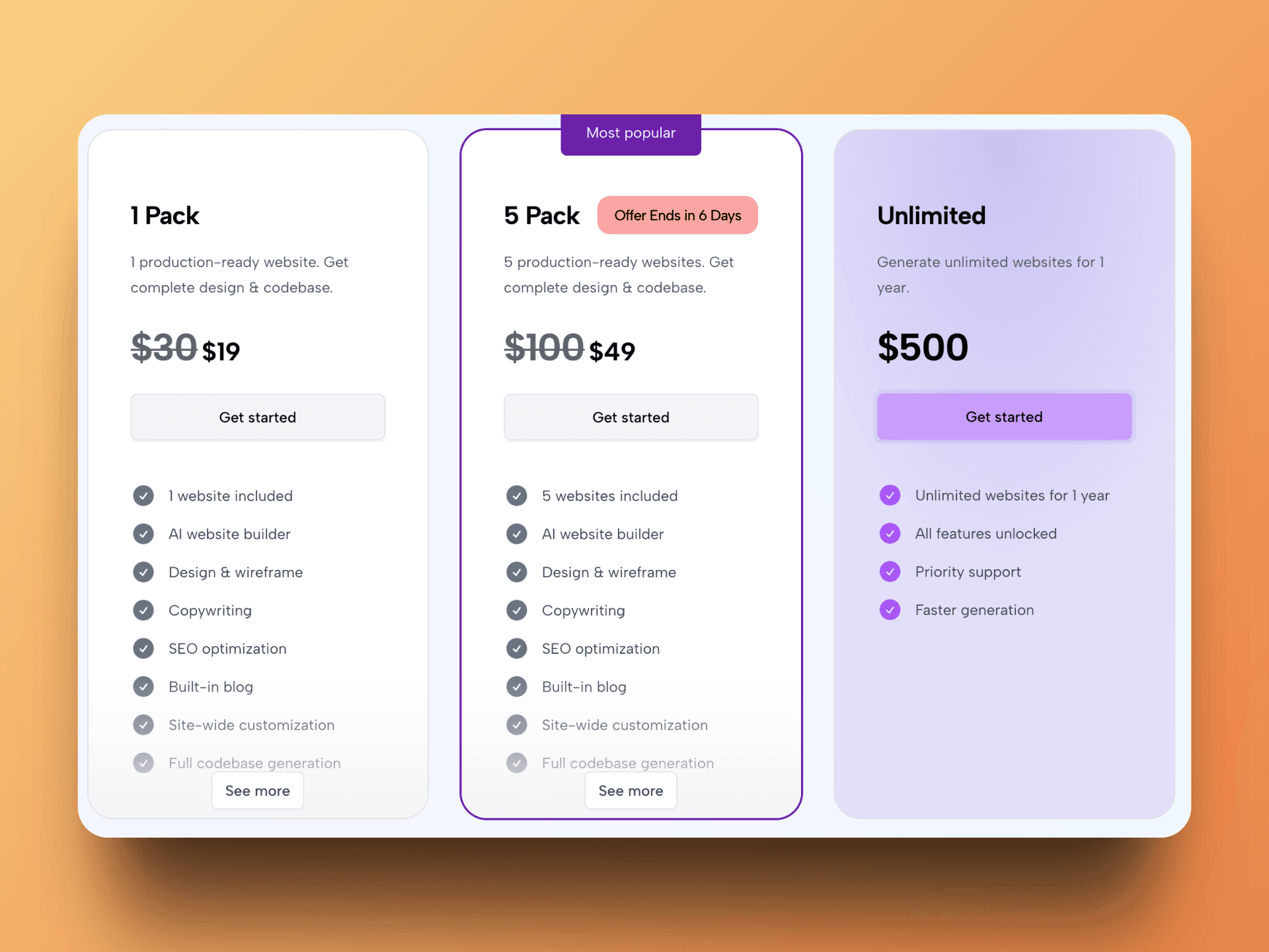 Page AI one-time purchase pricing