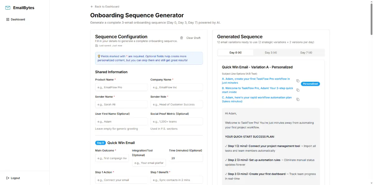 EmailBytes screenshot 2