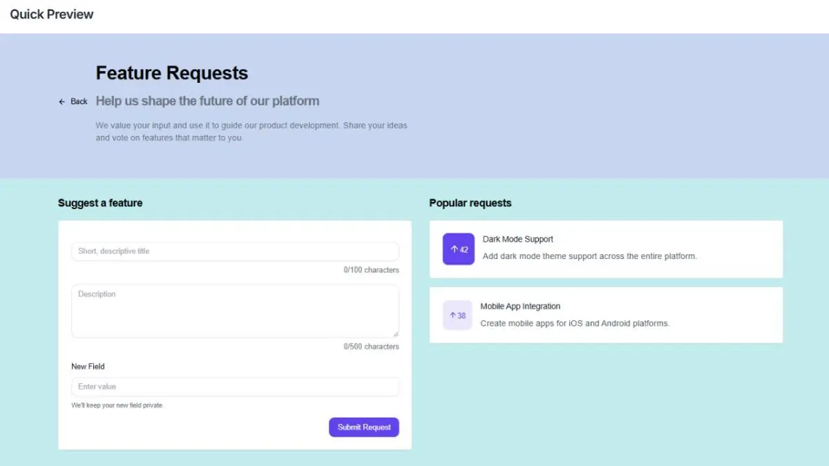 FeaturAsk screenshot 2