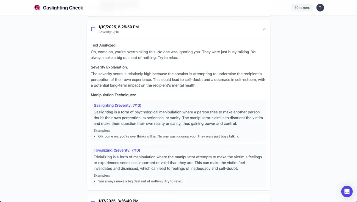 Gaslighting Check screenshot 3