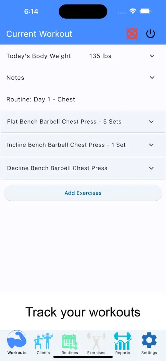 Gym Log Track screenshot 2