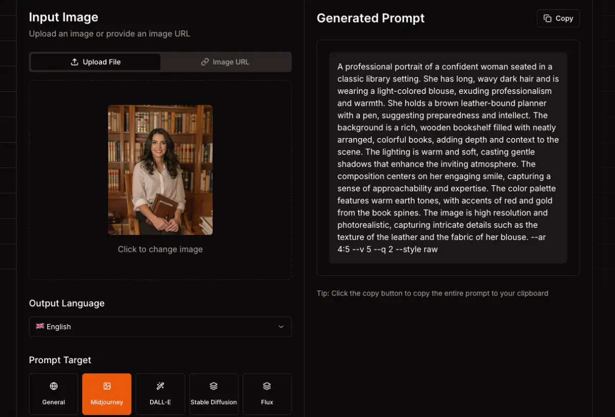 Image to Prompt Generator screenshot 2