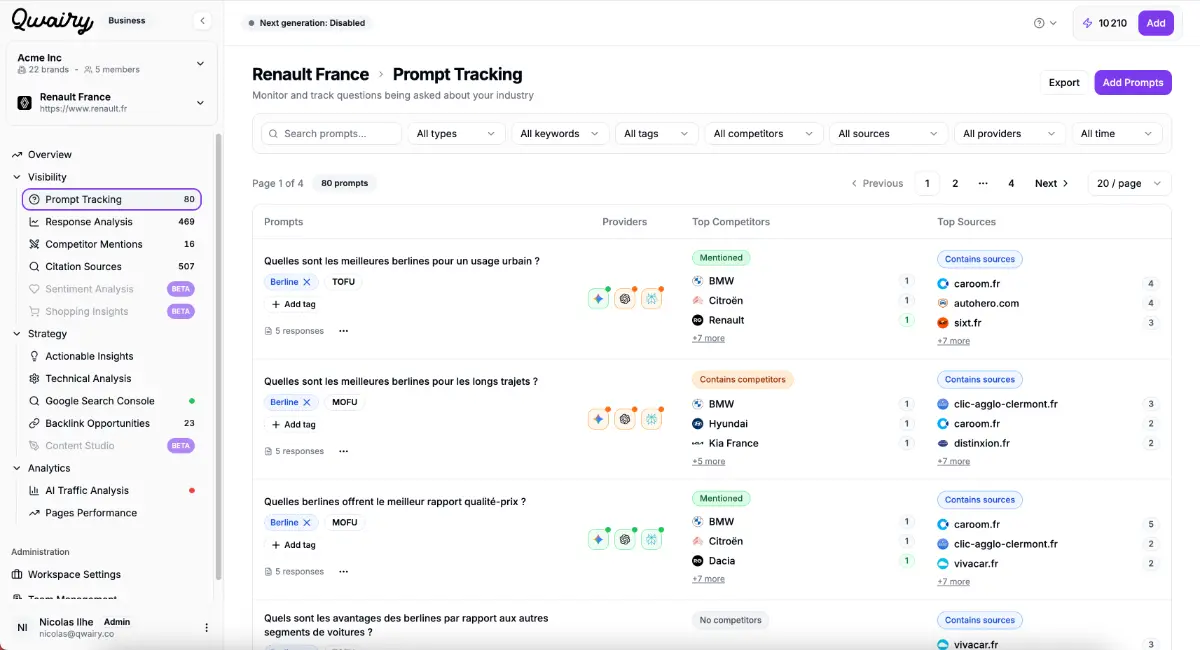 Qwairy screenshot 3