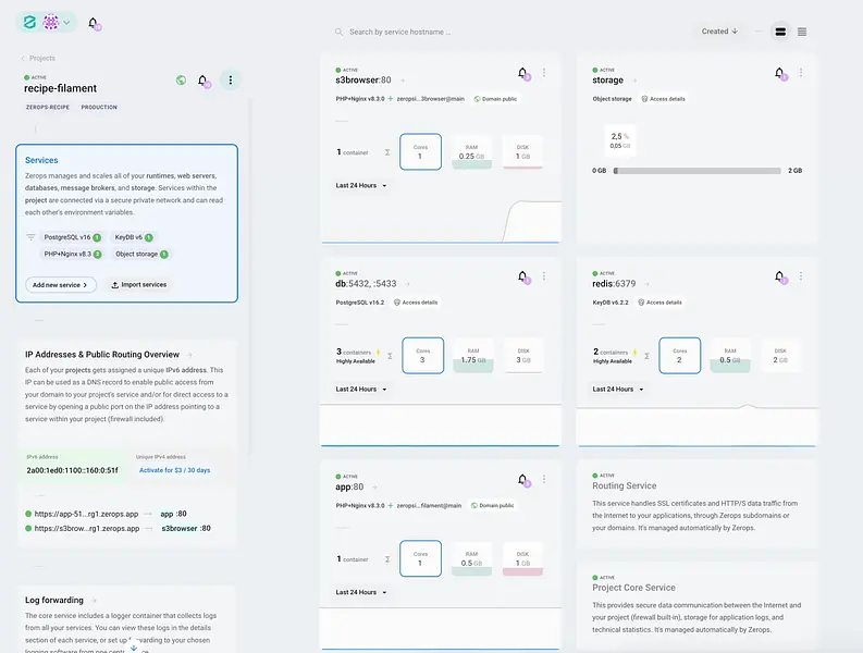 Zerops screenshot 3