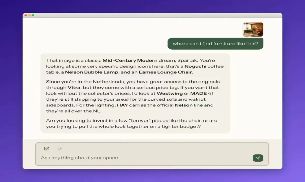 AI Interior Design advice screenshot 3