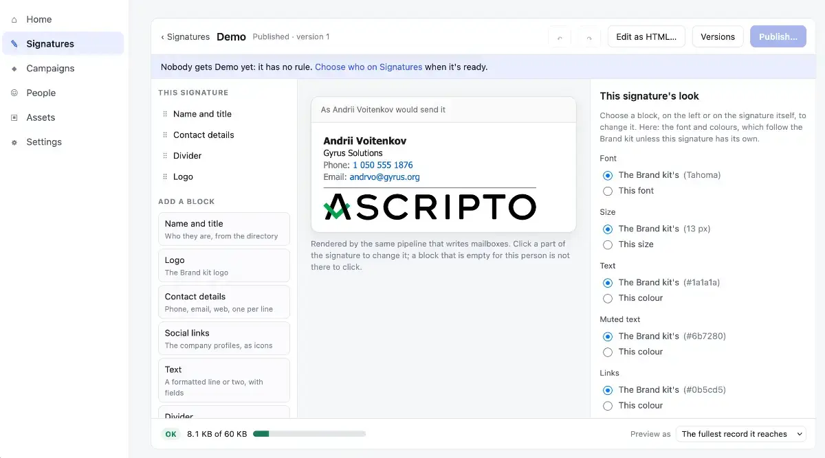 Ascripto screenshot 2