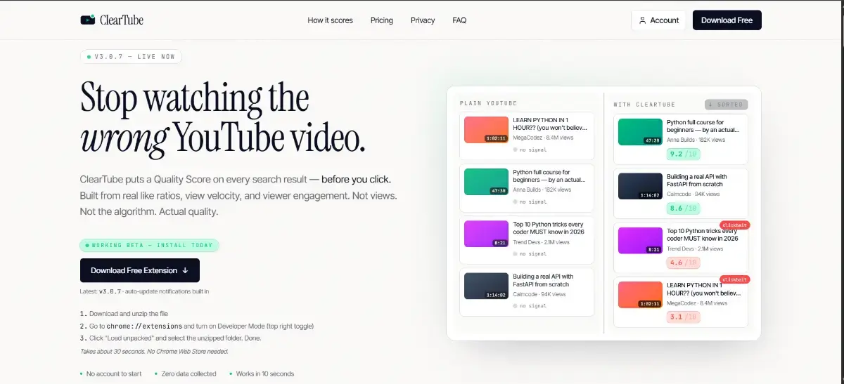 cleartube screenshot 2