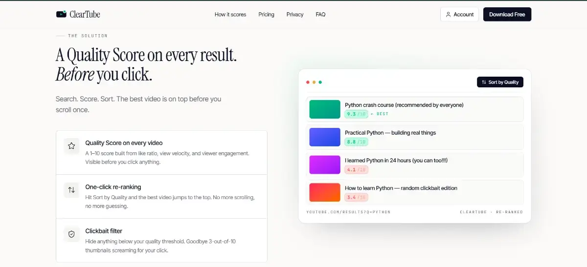 cleartube screenshot 4