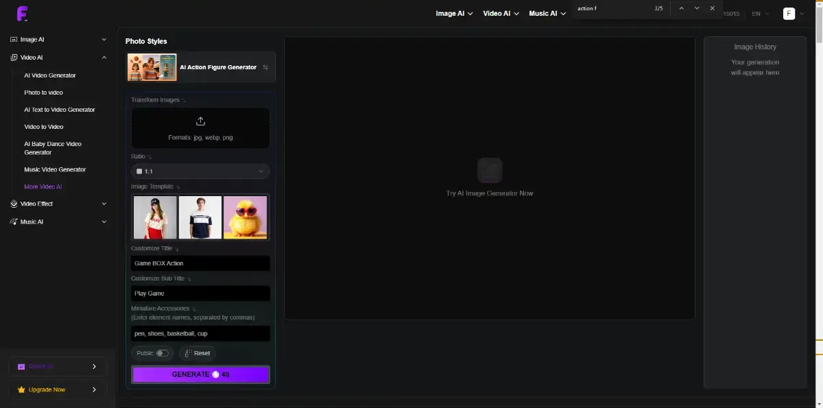 Flyne Action Figure Generator screenshot 2