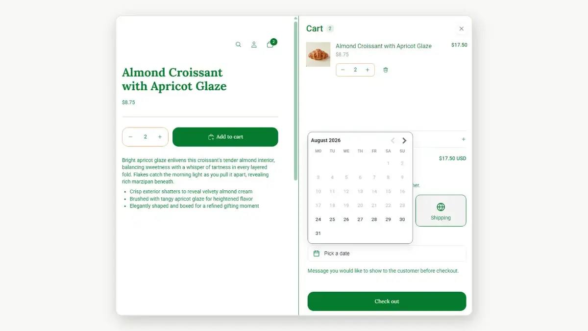Kite Delivery Date picker screenshot 3