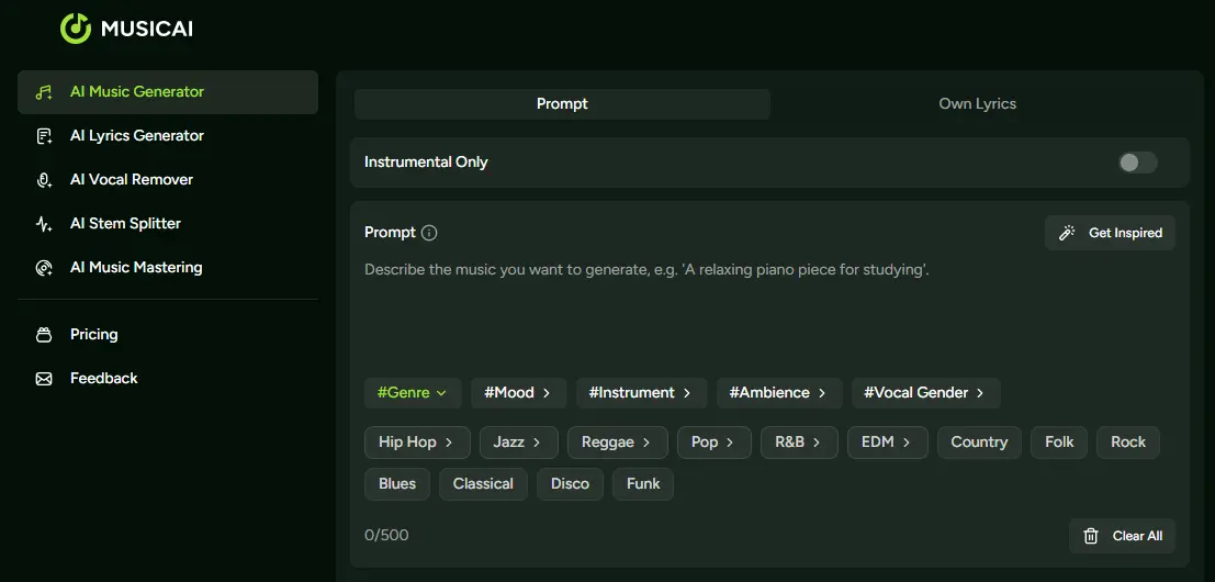 MusicAI screenshot 2