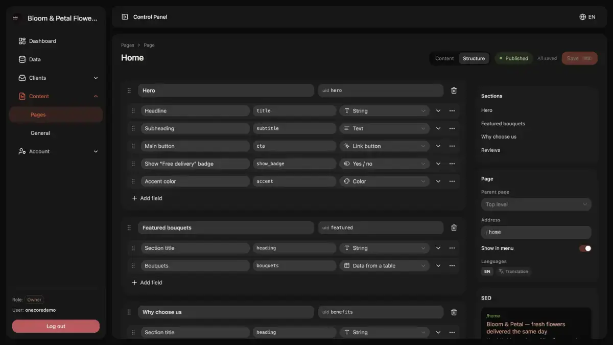 OneCore screenshot 2
