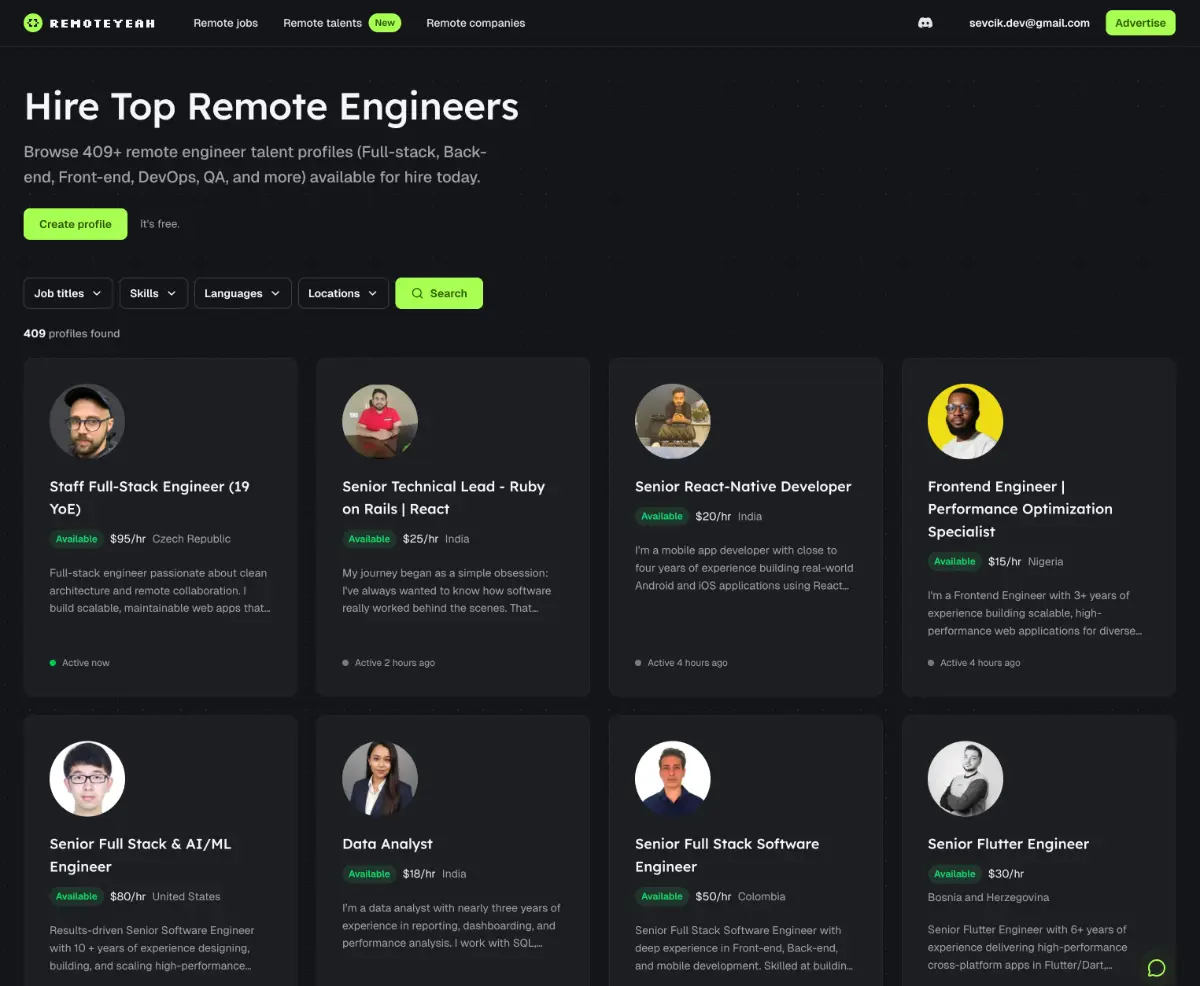 RemoteYeah screenshot 3