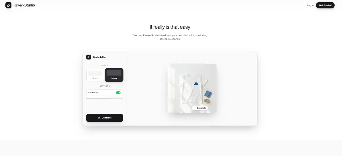 RewarxStudio AI Product Photo screenshot 2