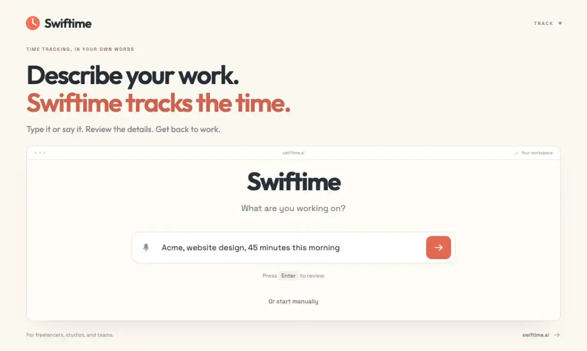 Swiftime screenshot 2