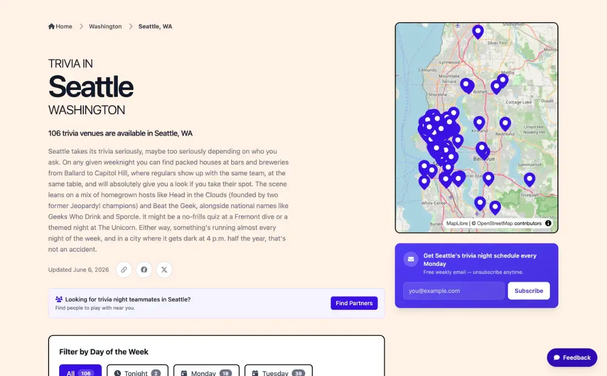 TriviaNearMe screenshot 2