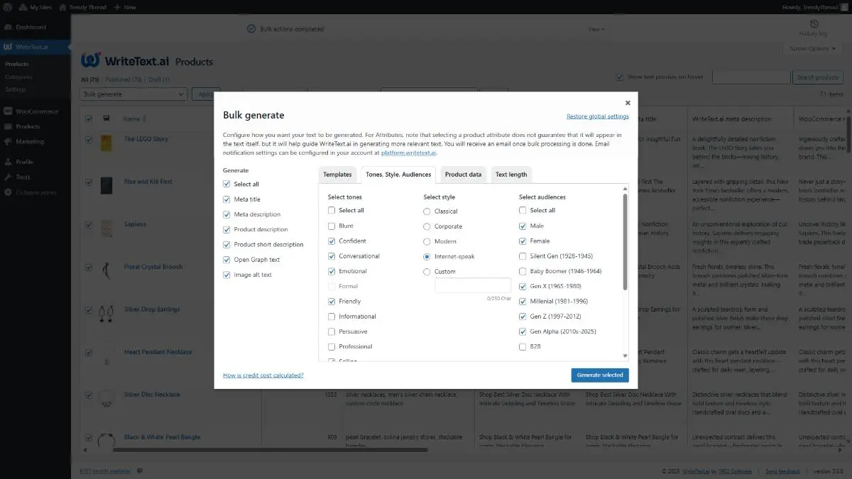 WriteText.ai for WooCommerce screenshot 4