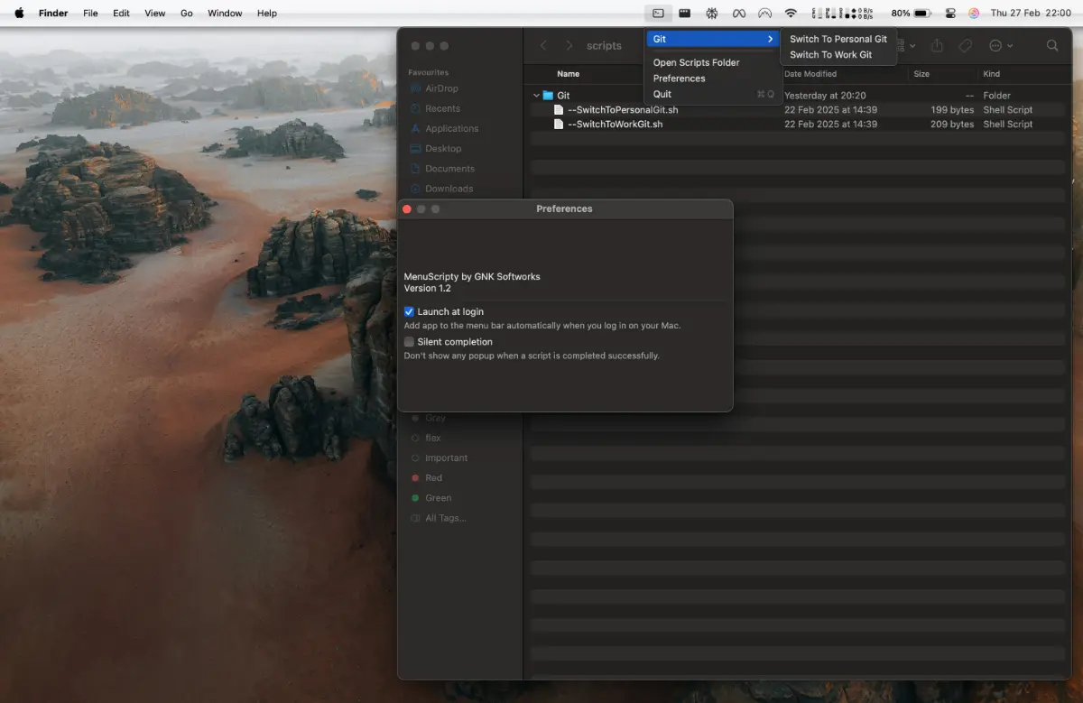 MenuScripty screenshot 1