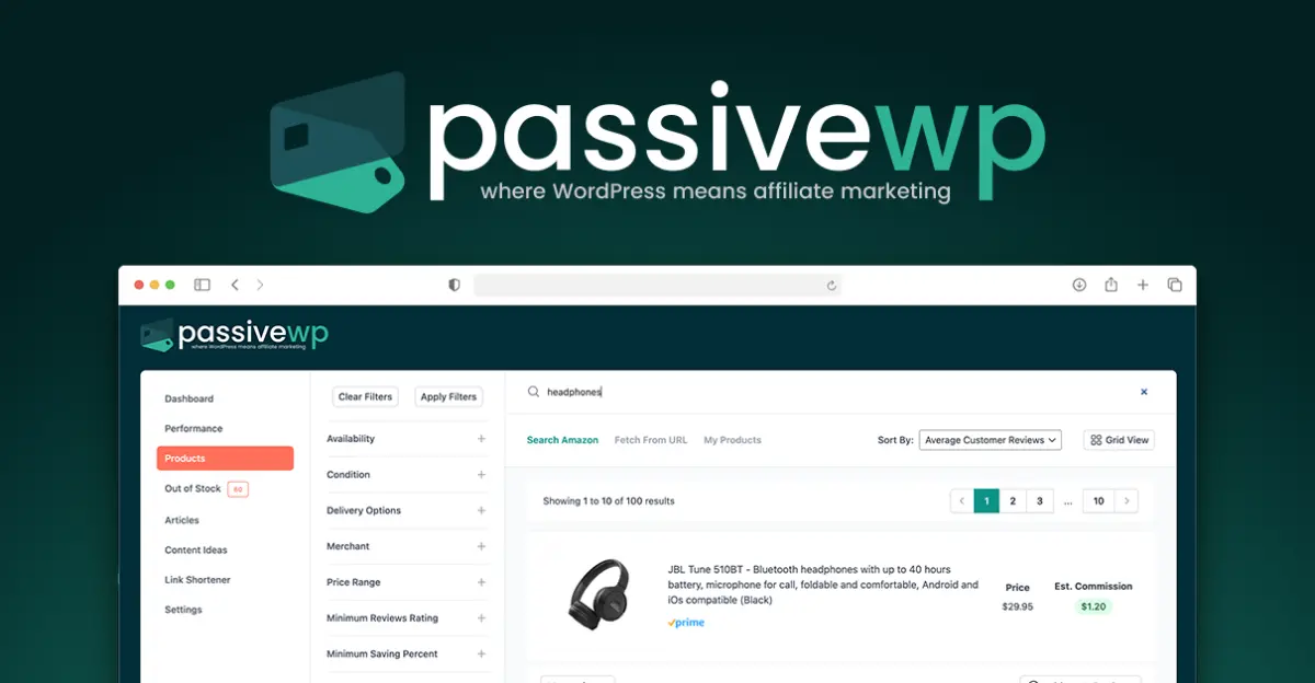 PassiveWP screenshot 1