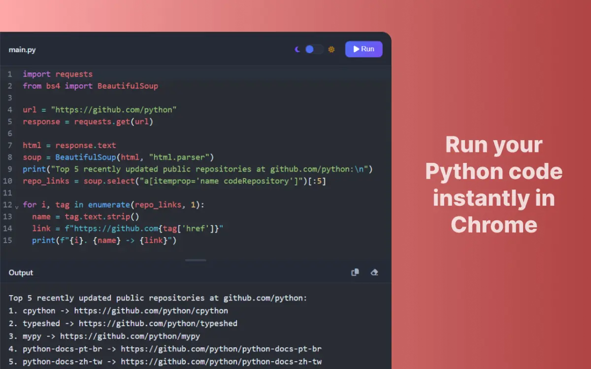Python Playground screenshot 1