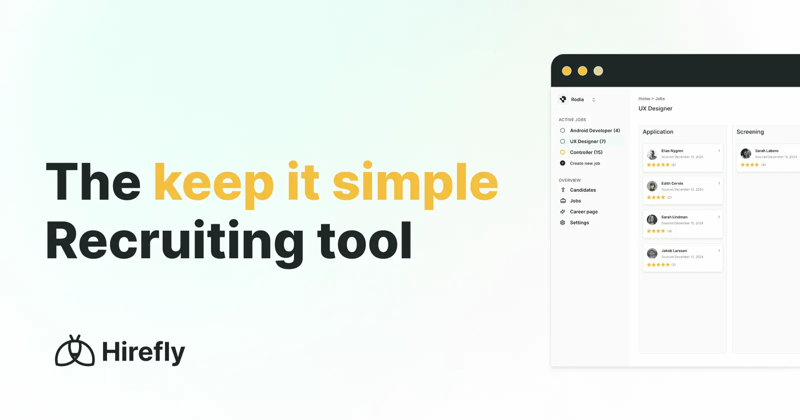 Hirefly screenshot 1