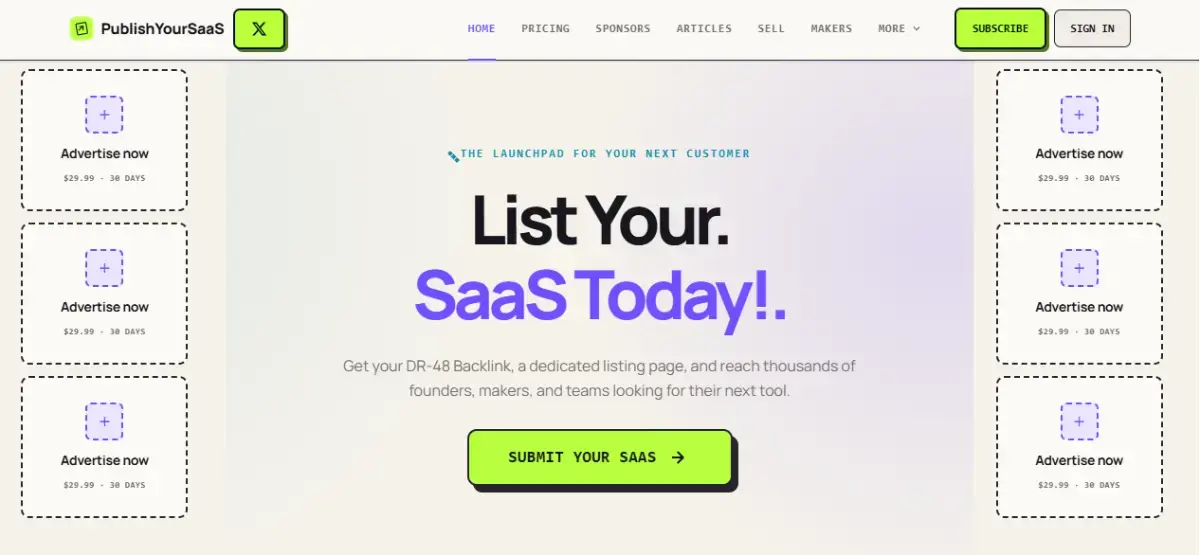 PublishYourSaaS screenshot 1