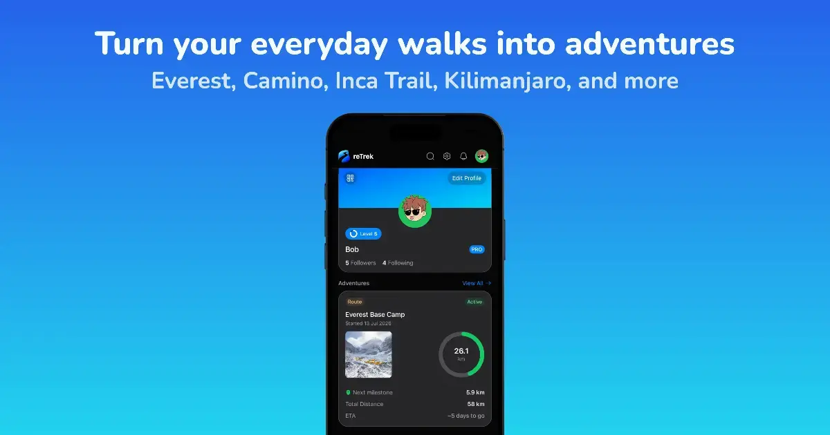 reTrek screenshot 1