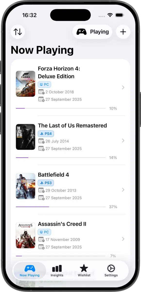 Video Game Tracker - VGT screenshot 1