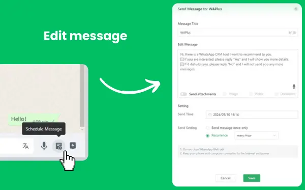 WhatsApp Schedule Message  product image