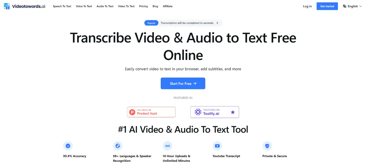 Videotowords product image