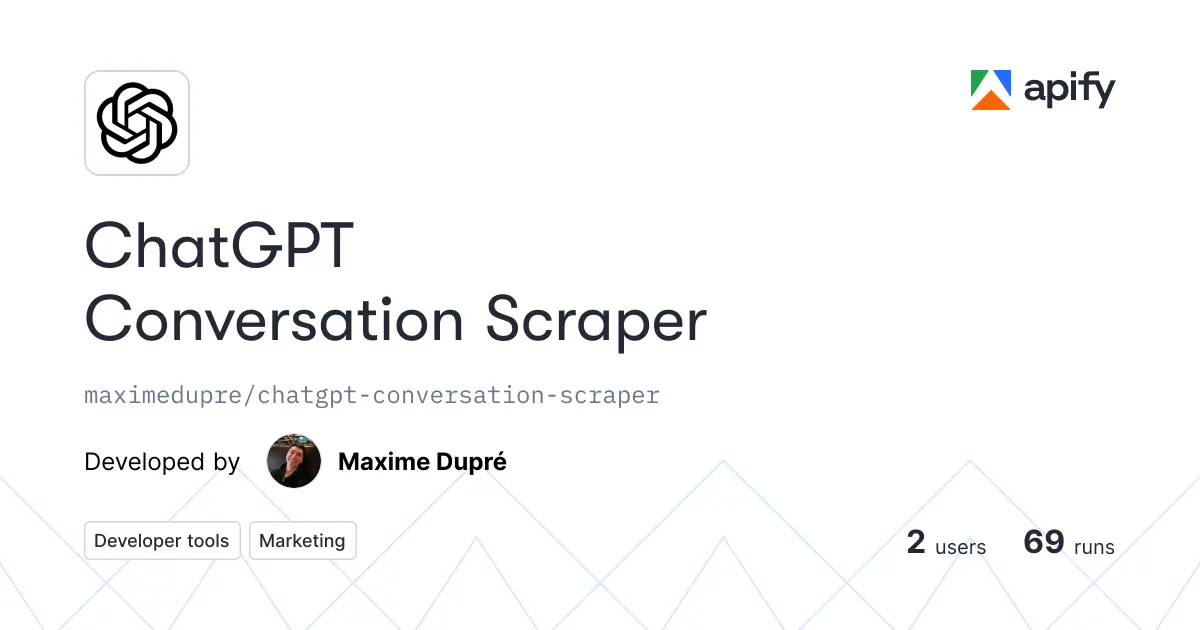 ChatGPT Conversation Scraper product image