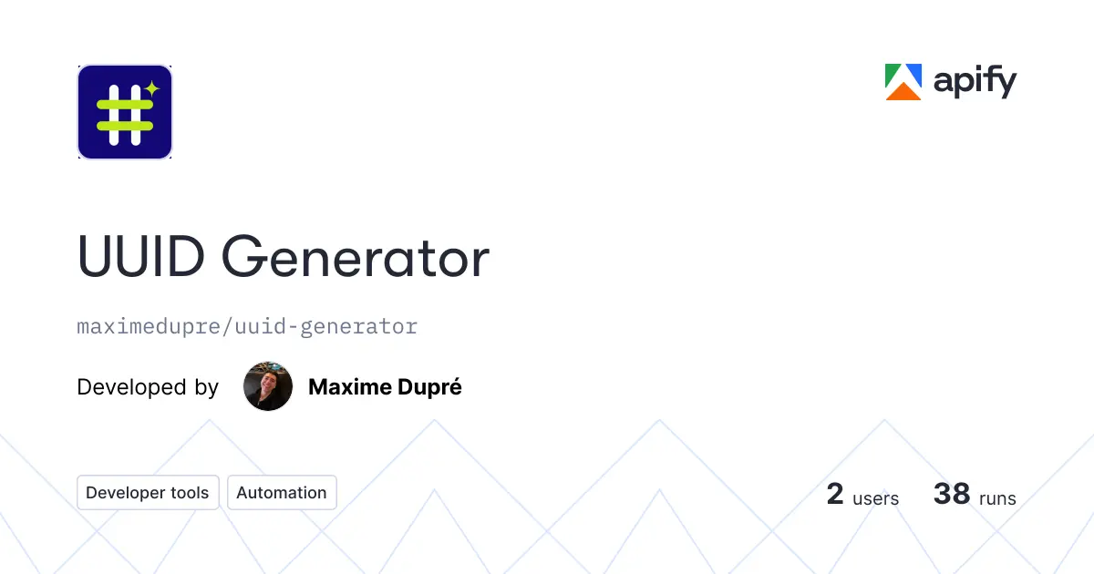 UUID Generator product image