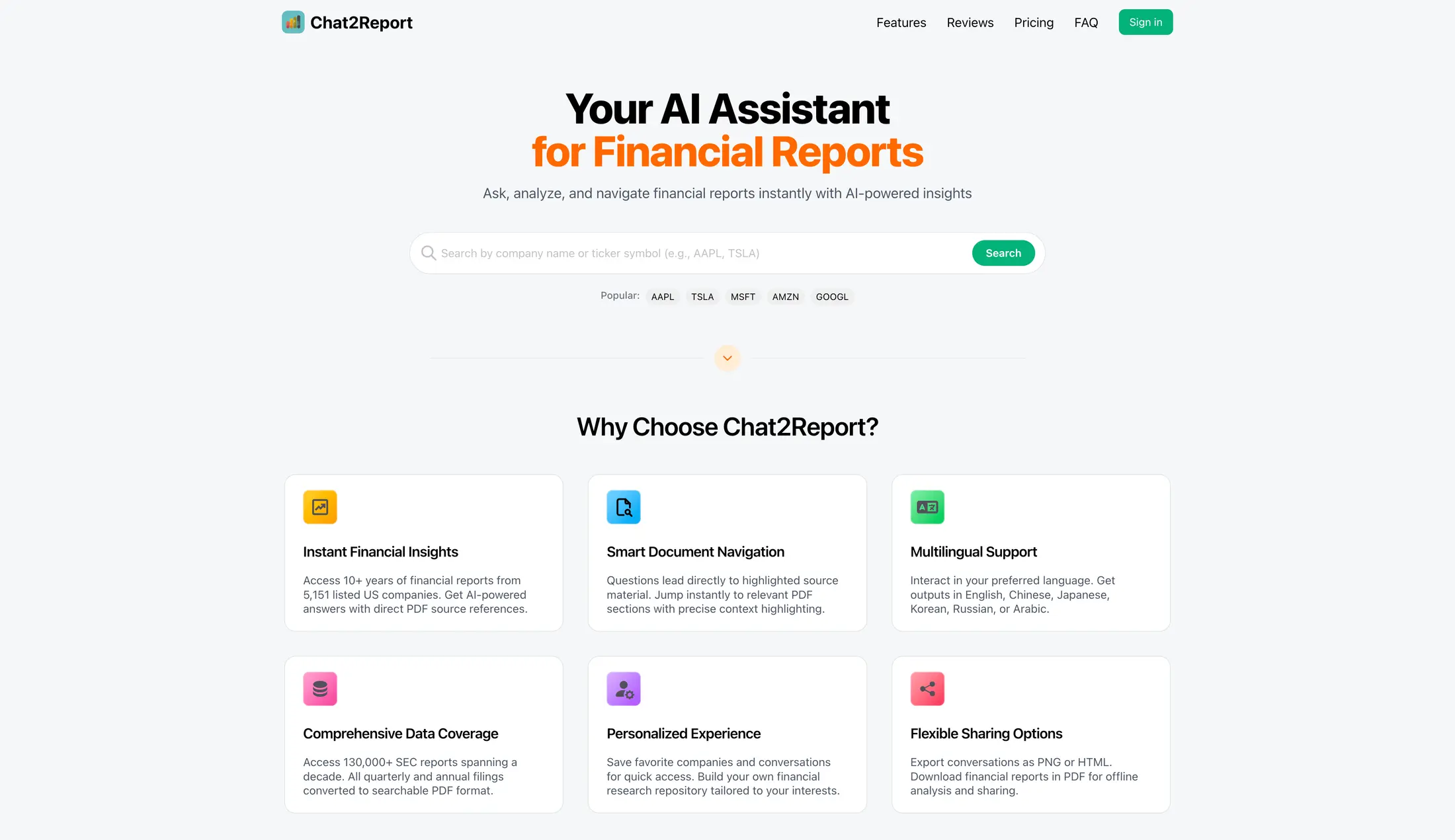 Chat2Report product image